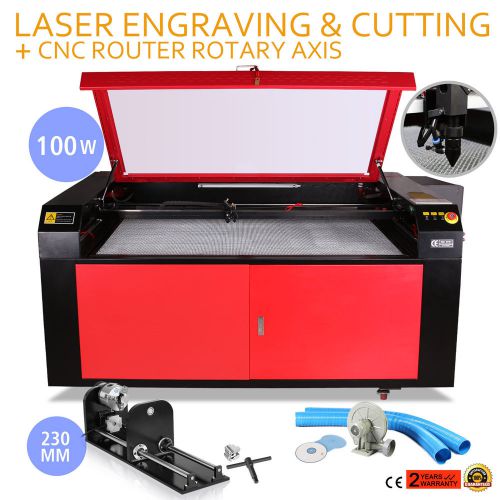 100W CO2 Laser Engraving Machine Rotary A-AXIS U-Flash Engraving 230mm Track