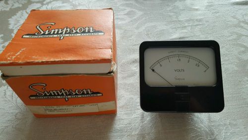 Vintage Simpson Volts Meter w/ Original Box, Instrument Panel Direct Current 0-3