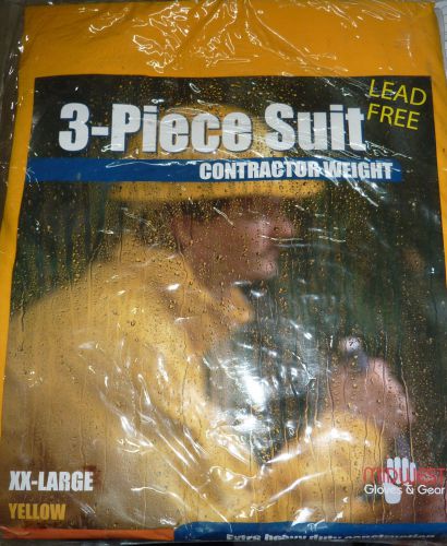 New midwest 3 piece rain suit contractor weight size xx-large. jacket, bib, &amp; ho for sale
