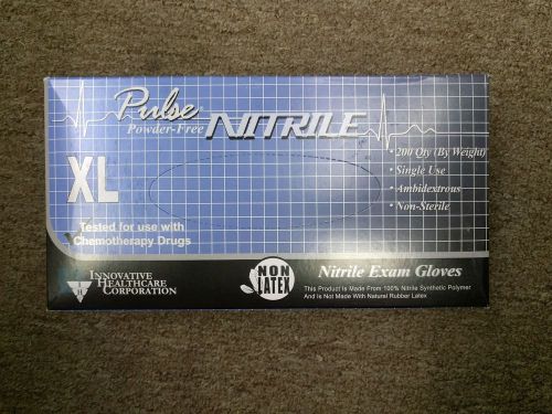 innovative pulse nitrile gloves XL chemo 200/bx latex free non-latex 177352