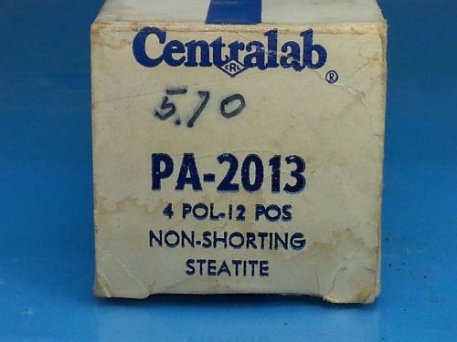 Centralab PA-2013 Non-shortening Steatite Phenolic  4 pole 12 position switch