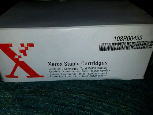 Genuine xerox 108r00493 staples (3 pack) 15,000 staples, new in box for sale
