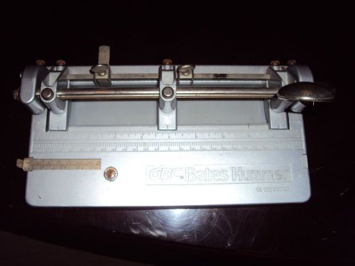 Vintage GBC Bates Hummer Heavy Duty 3 Hole Punch Made In Taiwan