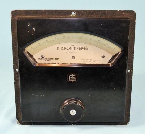 * Vintage Greibach Instraments Model 540 Test Meter DC Microamperes