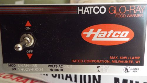 Hatco grah 36&#034; glo-ray  warmer/dump station. for sale