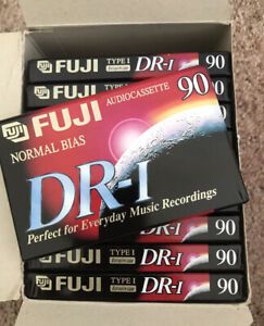 Ten 10 Pack FUJI Audio Cassette Tapes DR-I Normal Bias 90min Extraslim