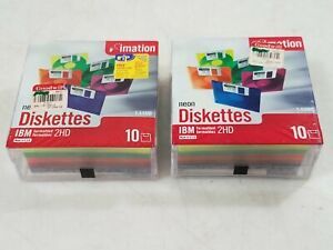 Imation Neon Diskettes Lot Of 2 Sealed Boxes