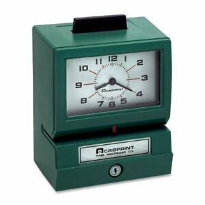 Acroprint 125nr4 Manual Print Time Recorder - Card Punch/stamp (ACP011070411)