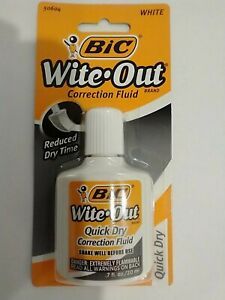 BIC White Out Quick Dry  Correction Fluid 0.70 Ounces NIB X00021