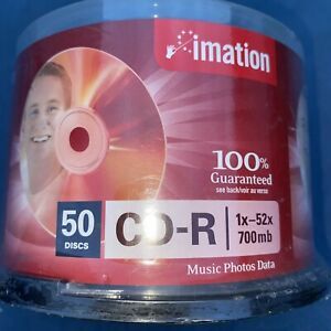 Imation 50 Discs CD-R 1x-52x 700 mb Music Photos Data Blank CD&#039;s - NEW