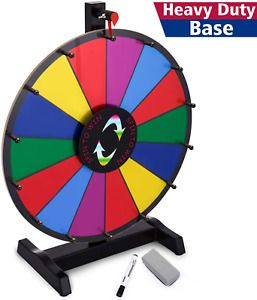 18 Inch Heavy Duty Spinning Prize Wheel 14 Slots Color Tabletop Prize Wheel