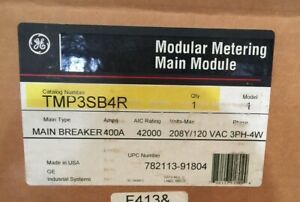 HOUSTON STOCK NEW GE TMP3SB4R SGHA36AT0400 MAIN BREAKER MODULE 400 A BREAKER