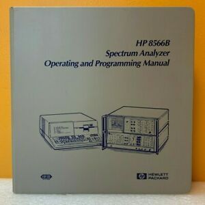 HP 08566-90040 8566B Spectrum Analyzer Operating and Programming Manual.