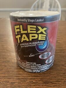 Flex Tape 4” X 5’ Black Rubberized Waterproof Tape New Free Shipping
