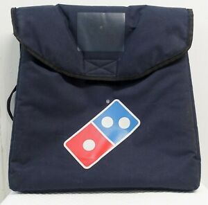 Authentic Large Navy Blue Dominos Pizza Insulated Delivery Thermal Heat Wave Bag
