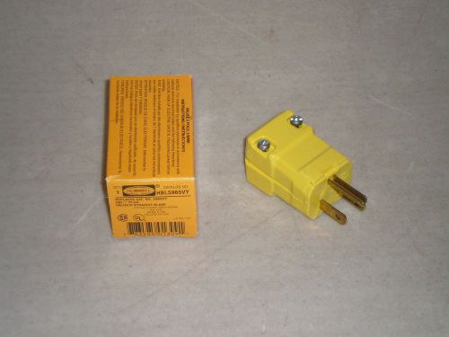 Hubbell hbl5965vy valise straight blade plug 15 amp 125v free shipping! 5965vy for sale