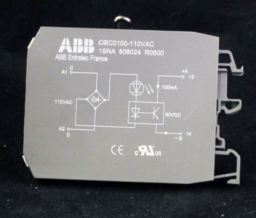 Abb 1sna608024r0500 obc0100-110vac terminal block relay for sale