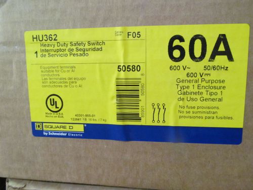 Square D HU362 Disconnect 60 Amp 600 V Non Fusible