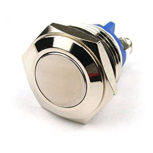 16mm Anti-Vandal Momentary Steel Metal Push Button Switch Flat Top New Free Ship