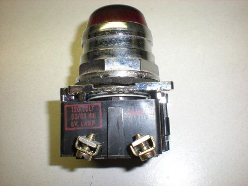 Cutler-Hammer Panel Light - 110VAC - Red Lens - Tests OK - #2