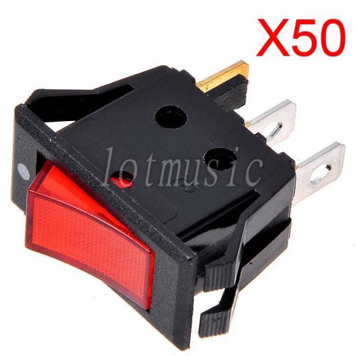 50* rocker switch 2 pin spst on-off 250v/15a ac illuminated lamp 13mm for sale