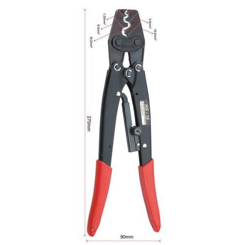 Ratchet crimping plier energy saving for non-insulated cable links hs-16 for sale
