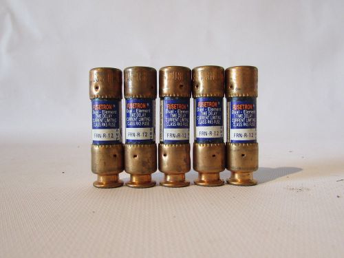 20 bussman fusetron 12 amp dual element time delay fuse frn-r-12 (s10-1-102) for sale