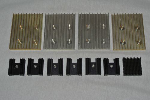 Lot of 11 Small Aluminum Heat Sinks For LED Art Hobby Craft Steampunk FREE SHIP