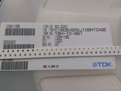 [1000 pcs] TDK  SMD  Capacitor 10uF (10.000nF) 6.3V size 0603  X5R