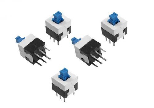 10pcs new 8x8mm blue cap self-locking type square button switch uses for sale