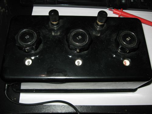 Welch Scientific 3 Dial Decade Resistor Box Bakelite Vintage Used Steampunk