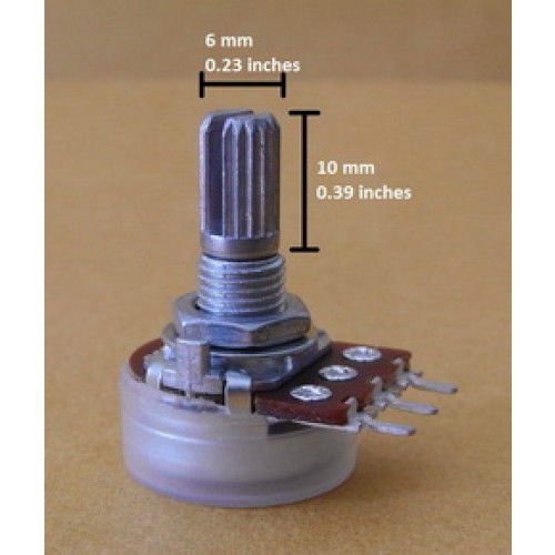 A10K Audio Potentiometer PCB Mount, Alpha Brand. Includes Dust Seal! USA Seller!