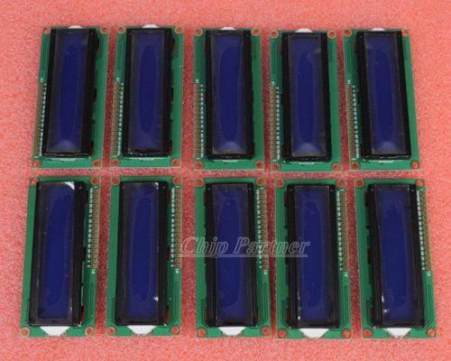 10pcs 1602 16x2 hd44780 character lcd display module lcm blue backlight new for sale