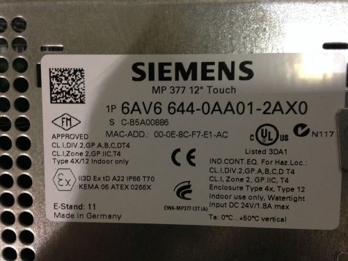 Siemens MP 377 12&#034; Touch