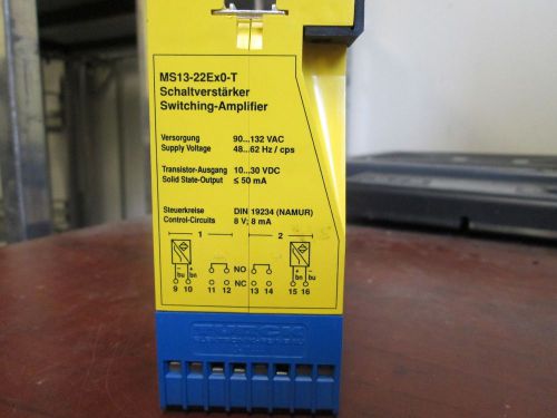 Turck Switching Amplifier MS13-22Ex0-T Supply: 90-132V AC Output: 10-30V DC Used