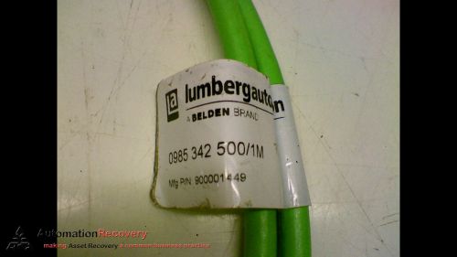 LUMBERG AUTOMATION 0985 342 500/1M DOUBLE ENDED ETHERNET CABLE, NEW*