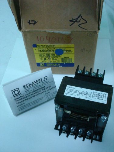 SQUARE D 9070T250D31 TRANSFORMER NEW WITH BROKEN SIDE--FREE SHIPPING