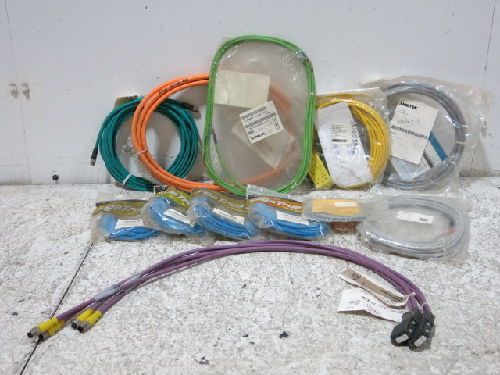 13 PIECE MIXED CABLES/CORDSETS, LUMBERG,REXROTH,SIEMENS,BRAD HARRISON