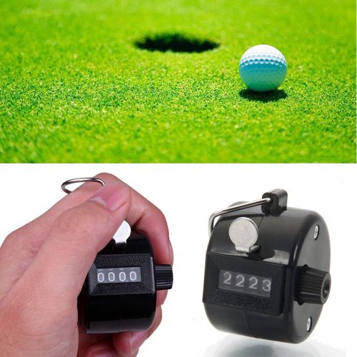 4 Digit Number Manual Handheld Tally Mechanical Clicker Golf Stroke Hand Counter