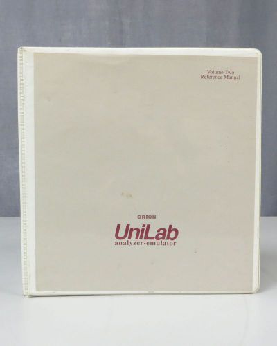 Orion UniLab Analyzer-Emulator Model 8420/8620 Reference Manual, Vol. 2