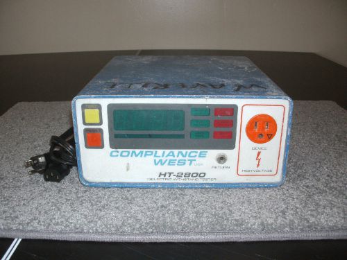 Compliance west ht-2800 ac hipot dielectric ground withstand tester ul/csa used for sale