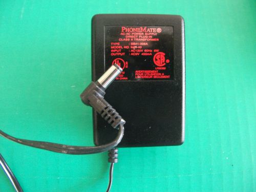AC Power Adapter Supply DIRECT PLUG-IN SB41-206A M/N-40 For PhoneMate Phone Mate