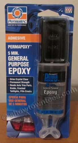 Permatex permapoxy 5 min. general purpose epoxy clear adhesive # 75157 new for sale