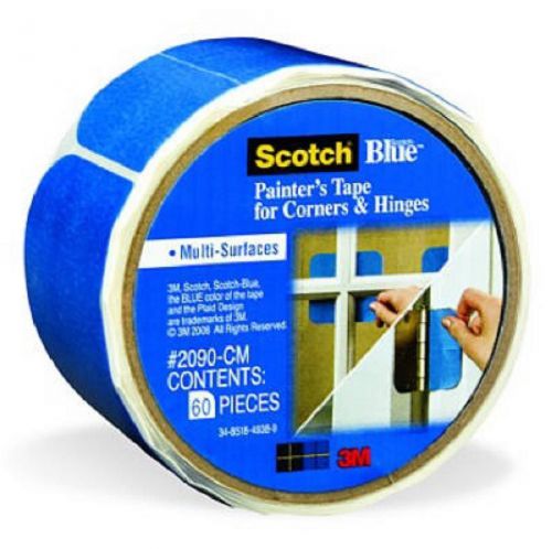 3m scotchblue 1.41&#034; x 3.5&#034;, blue corner painter&#039;s tape 2090-cm for sale