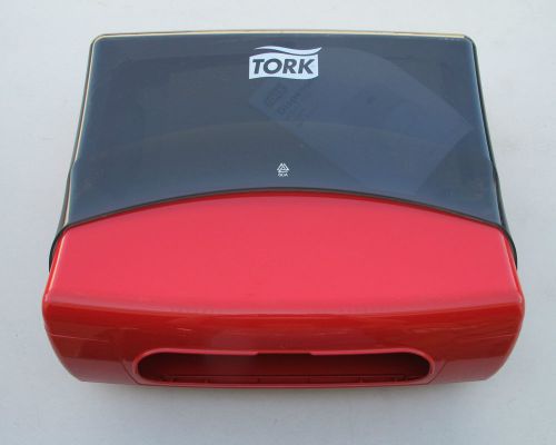 NEW Tork Folded Wiper/Cloth Dispenser W4 654028A in Red &amp; Black