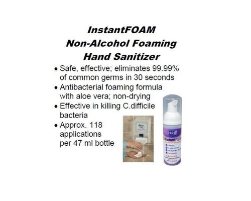 Cleansing instantfoam non-alcohol foaming hand sanitizer 400 ml w/pump- 12 case for sale