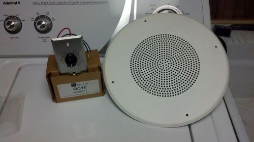 Quam c10 8&#034; loudspeaker with white baffle and qc10 volume control device for sale