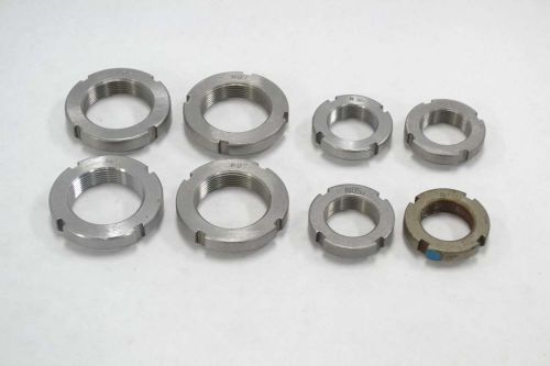 Lot 8 new na assorted n05 n07 stainless standard lock nut 3/4in 1in npt b366886 for sale