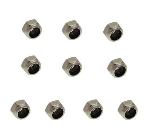 10 x m6 nuts nylon, nyloc insert lock stailess steel, din 982 for sale