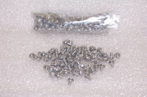 100pcs #4-40 x 5/32&#034; round head slotted machine screw with star lock washer for sale